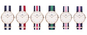 （Daniel Wellington 平價的精緻設計、極簡風手錶，以及可替換的各色尼龍錶帶。／圖：取自 Tools & Toys ）