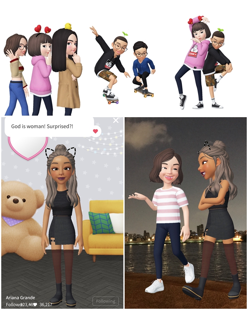 （ZEPETO 揉合了社交元素，玩家可以與朋友或明星「合照」。／圖：行銷人記者製）