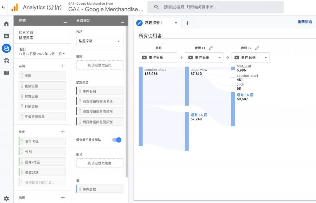 GA4路徑探索